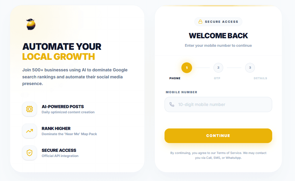 Limbu AI login page